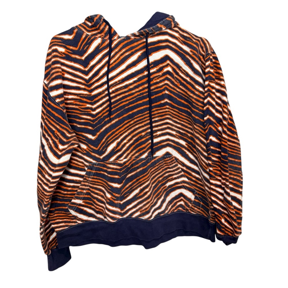 VINTAGE Zubaz Hoodie Shirt Men S Small Chicago Bears Graphic‎ Print Pullover